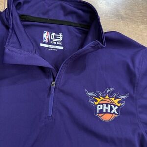 Phoenix Suns Pullover Mens Large Purple‎ QuarterZip NBA ultra Game